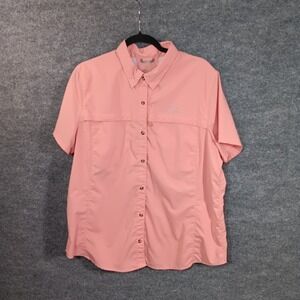 L.L.Bean Tropicwear Shirt Pink Cape Venting UPF 50+ Sun Protection Button Up